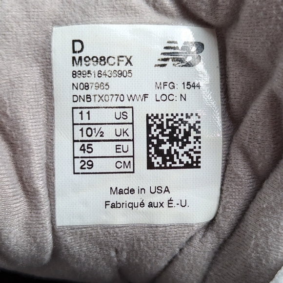 New Balance x Concepts 998 Grand Tourer Mens Size 11 Made in USA M998CFX - Picture 12 of 12